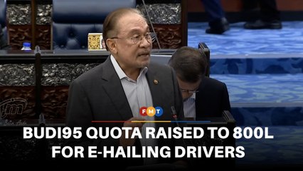 BUDI95 fuel quota raised to 800L for e-hailing drivers
