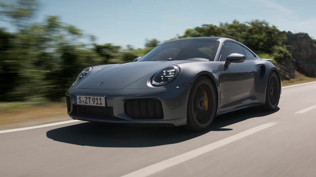 The new Porsche 911 Turbo S on the road