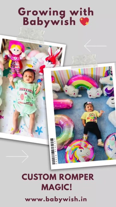 Celebrate Every Milestone with Babywish Customized Baby Rompers