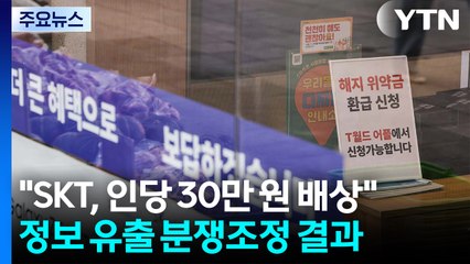 SKT 개인정보 유출에...분쟁조정위 "한 명당 30만 원 배상해야" / YTN