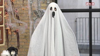 Sofus Skram er klædt ud som et spøgelse i halloween bingo | SIFA tv bingo sendt den 31 Oktober 2025 på DK4