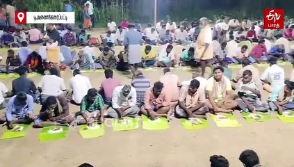 ஆண்கள் மட்டும் பங்கேற்ற கிடா விருந்து! களைகட்டிய ஐப்பசி திருவிழா!