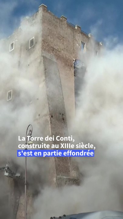 Une tour médiévale s'effondre à Rome