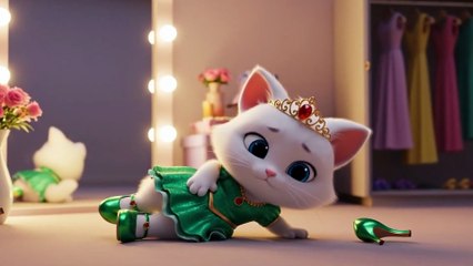 Cute Kitten finds Mama’s makeup 💄👑🐾 box and makes a sparkling debut#catshorts#catfunny#funny