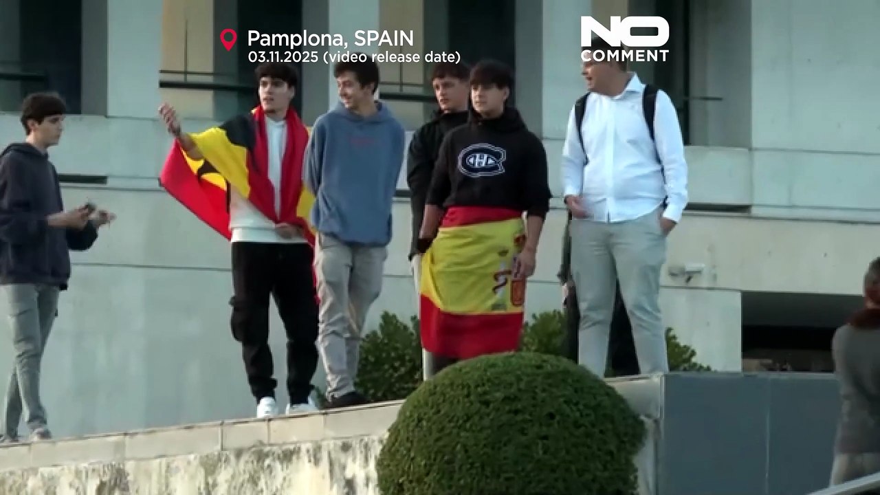 Starcia policji z demonstrantami na wiecu skrajnej prawicy w Pampelunie