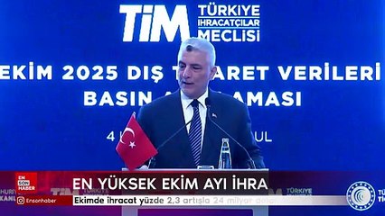 Ömer Bolat: Ekimde ihracat yüzde 2,3 artışla 24 milyar dolar oldu