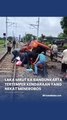 Laka Maut KA Bangunkarta Tertemper Sejumlah Kendaraan, Palang Pintu Macet, Petugas Sudah Mengingatkan, Kendaraan Nekat Menerobos