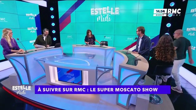 Fou rire entre Estelle Denis et Vincent Moscato dans Estelle Midi sur RMC.