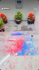 A bottle full of marbles takes a wild  ride down the stairs