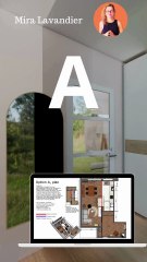 Cuisine ouverte sur salon 30m2 (Option A/B)