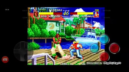 Fatal Fury 3 Bob Wilson vs Terry Bogard fala de vitória do Bob Wilson em português