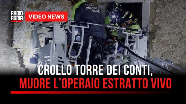 Crollo Torre dei Conti, muore l’operaio estratto vivo