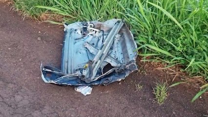 Gol e carreta de primeira viagem se envolvem em acidente na BR-369 entre Cascavel e Corbélia