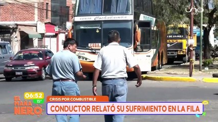 “No les importamos”: el llanto de un conductor que lleva una semana esperando combustible