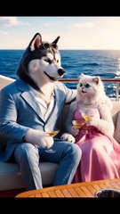 Husky Dog Dating a White Cat 🐶🐱❤️ | Unbelievable Animal Love Story | Cinematic Romantic Short