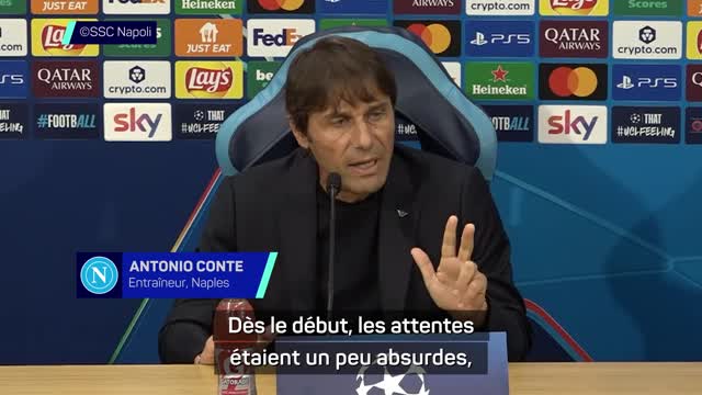 Naples - Conte a trouvé les attentes “absurdes” et défend son début de saison