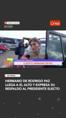 Hermano de Rodrigo Paz llega a el alto y expresa su respaldo al presidente electo