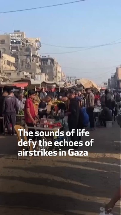 The sounds of life defy  the echoes of airstrikes in Gaza