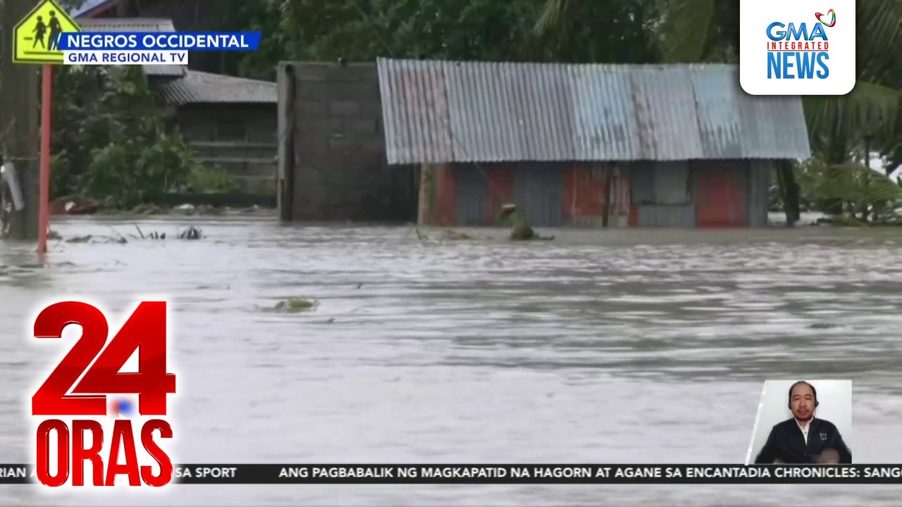 Umapaw na ilog, nagdulot ng abot-bubong na baha sa Moises Padilla | 24 Oras