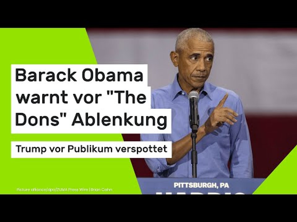 Barack Obama warnt vor 'The Dons' Ablenkung - Trump vor Publikum verspottet