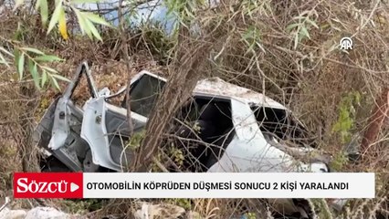 Otomobilin köprüden düşmesi sonucu 2 kişi yaralandı