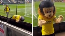 Mascotte ubriaca prima della partita: caos allo stadio e il video diventa virale