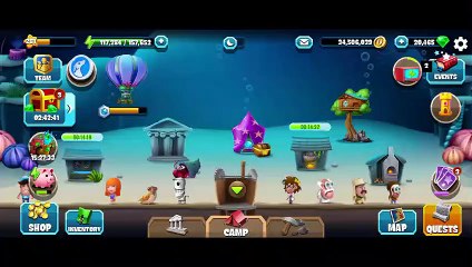 Diggy's Adventure, Near the End of the World, Clash of Immortals, Tasks of the Story only.