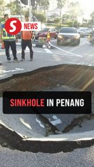 Large Sinkhole Emerges in Bayan Lepas, Penang — Nearby Roads Shut Down 🚧