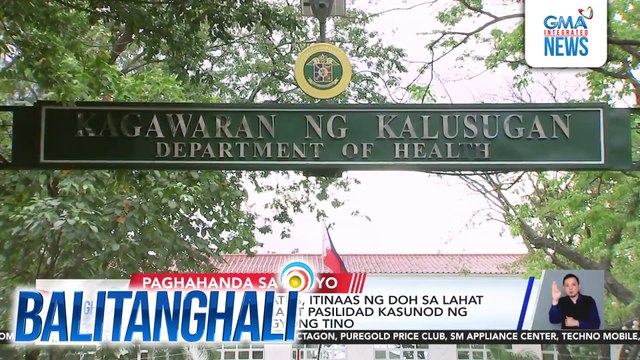 Code blue alert status, itinaas ng DOH sa lahat ng kanilang opisina at pasilidad kasunod ng pananalasa ng bagyong Tino | Balitanghali