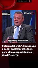 Reforma laboral: “Algunos van a poder contratar más fácil, pero otros despedirán más rápido”, alertó.
