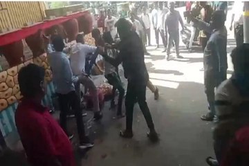 इस्कॉन ब्रिज के निकट अतिक्रमण हटाते समय घर्षण, एक मजदूर घायल