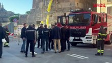 Crollo Torre dei Conti, sopralluogo dei Carabinieri con un drone
