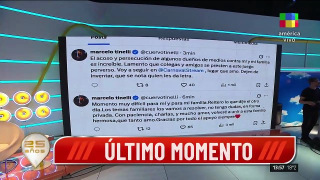 Marcelo Tinelli habló del escándalo en su familia tras el duro posteo de Juanita Tinelli: Momento muy difícil