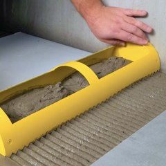 PVC pipe hack for spreading mortar