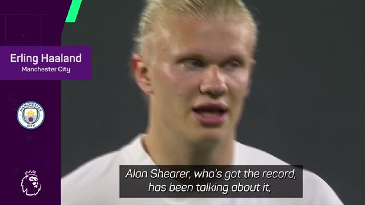 Haaland admits Shearer's Premier League goal record 'is the one I know'