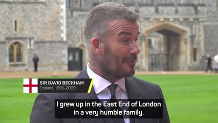 Sir David Beckham emotional and proud to receive knighthood