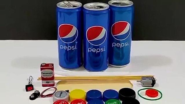 Amazing Pepsi Truck Made from Aluminum Cans with DC Motor ⚙️ | DIY Mini Truck Project
