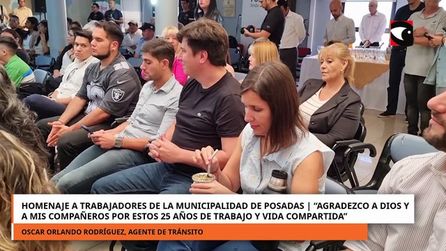 Homenaje a trabajadores de la municipalidad de Posadas