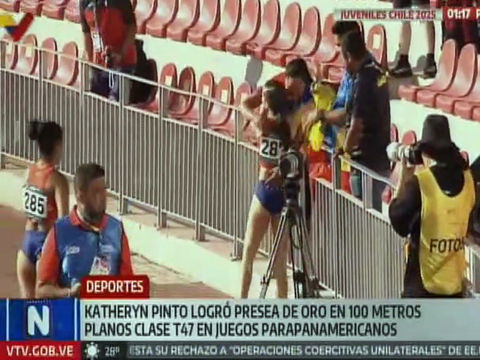 Katheryn Pinto obtuvo medalla de oro en los Juegos Parapanamericanos Juveniles Chile 2025