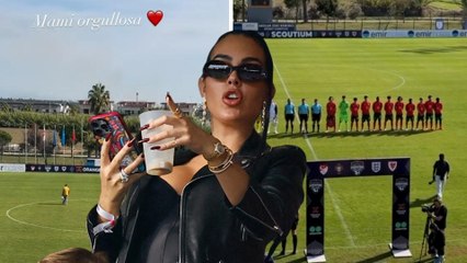 Georgina Rodríguez couldn’t hold back her emotions watching Cristiano Ronaldo Jr. celebrate his first title