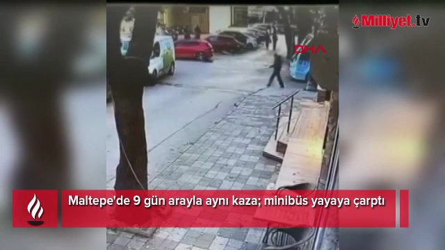 Maltepe'de 9 gün arayla aynı kaza; minibüs yayaya çarptı