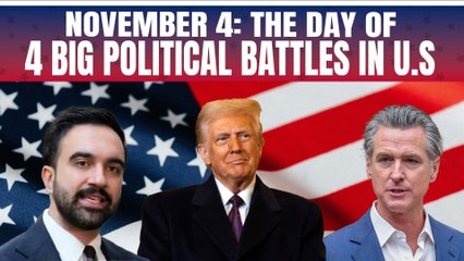 4 BIG Battles in U.S | NYC Mayoral Polls | Guv Polls in Virginia, N Jersey | Prop 50 Vote in Cali