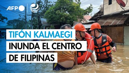 El tifón Kalmaegi inunda el centro de Filipinas y causa una veintena de muertos