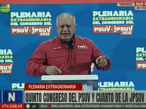 Sec. Gral. PSUV Diosdado Cabello: Nadie nos va a someter a nosotros a ninguna forma de esclavitud