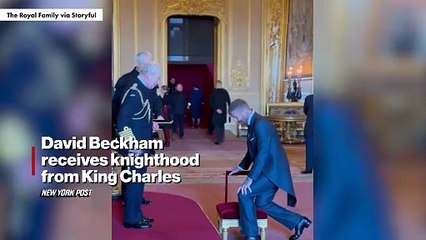 David Beckham receives knighthood from King Charles
