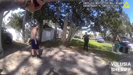 Father steps between cops and knife-wielding son to prevent him being shot after attack at home