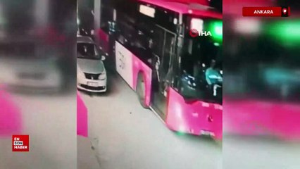 Ankara'da yolcu inmeden hareket ederek yolcuyu düşürdü