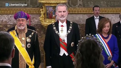 Los reyes Felipe y Letizia ofrecen una cena de gala en honor al Sultán de Omán