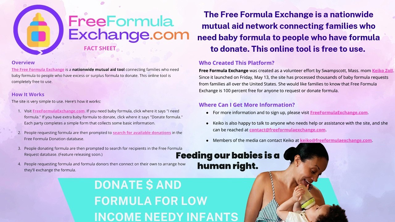 Call for Donations for the Formula Exchange