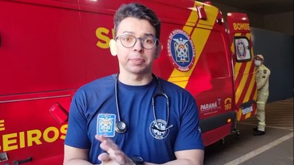 “Paciente está bem desorientado”, diz médico do Siate sobre ciclista que sofreu TCE após bater de bicicleta contra caminhão no Floresta